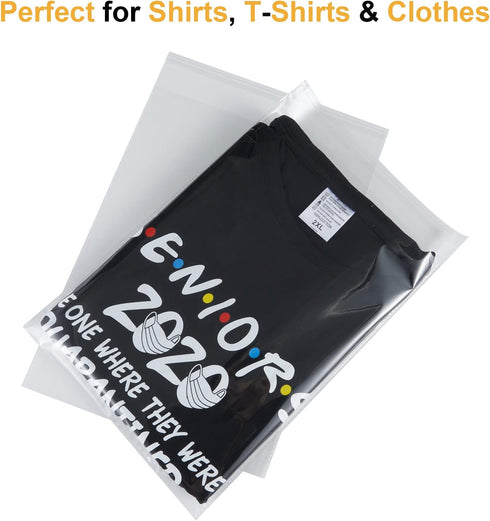 50pcs 10x13 Inch Resealable Plastic Clear Bags for Storage, Retail Organizing, Clothing Packaging