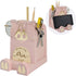 Wood Multipurpose Eyeglass Phone Pen & Pig Pencil Holder, Desk Box Organizer Accessories Decor, Home Office Desktop