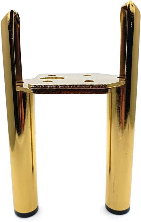 Autuwintor 7 inch Set 4 (7", Gold Furniture Legs, of Heavy Duty Metal feet for Sofa Couch Dresser TV Stand,Cabinet