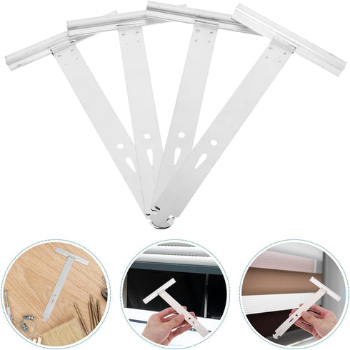 4Pcs 7.87X3.93 Inches Aluminum Alloy Hanging Plates for Roller Shutters Window Hardware Repair Accessories Spring