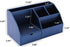 Wood-like Desktop Organizer for Pen, Pencil, Letters, and Small Office Supplies Storage, Royal Blue for School