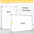 Double-Sided Magnetic Whiteboard, 30" x 20" Dry Erase Board, Aluminum Frame, Hanging Mounting Board with 4 Markers, Pen