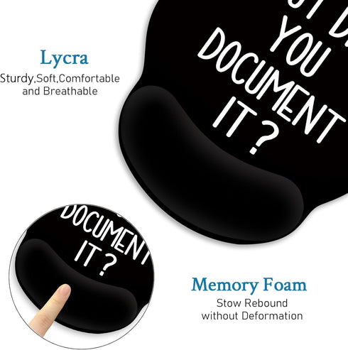 Blusabaca Funny Mouse Pad with Wrist Rest, Ergonomic Mouse Pads Wrist Support for Desk, Gaming Mousepad for Wireless