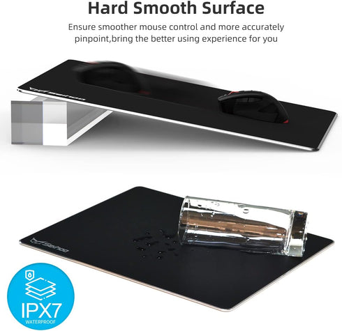 Seihoo 11.81X9.45in) Metal Aluminum Mouse Pad Premium Hard Double Side Waterproof Ultra Smooth Office Supplies Blap