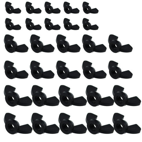 30 PCS Nylon Butterfly Screws M5/6/8 - Galvanized Carbon Steel Hand Twist Wing Style Knobs, Fasteners Hardware