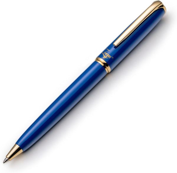 ZenZoi Blue Ballpoint Pen - Premium Pen with Gold Trim, Smooth Writing Schmidt Ink Refills, Luxury Gift Set