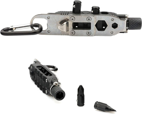 Buspoll Phillips Screwdriver Keychain Tool, Flat Screwdriver and Nutdriver Hex Wrench
