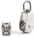 2-Pack M15 Single Pulley Block Stainless Steel Heavy Duty Hardware Swivel Rigging Lifting Wheel for 35kg