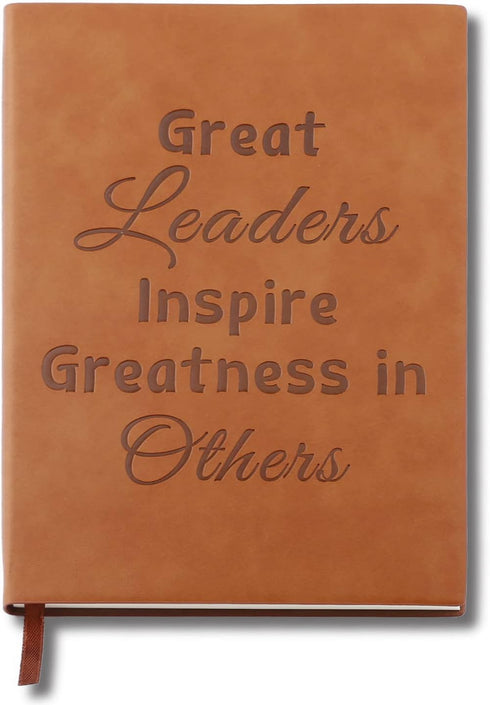 Boss Appreciation Gift Notebook, Great Leaders Notebook, Mentor Gift, Leather Journal Notebooks, Supervisor Retirement