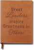 Boss Appreciation Gift Notebook, Great Leaders Notebook, Mentor Gift, Leather Journal Notebooks, Supervisor Retirement