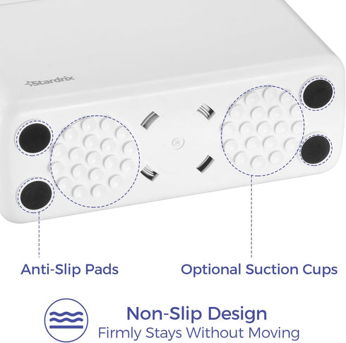 Countertop Commercial Stardrix Paper Towel Dispenser, White Hand Towel Holder for Multifold/C-Fold/Z-Fold Towels