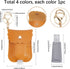 4 Colors Hand Sanitizer Holder Hand Sanitizer Case Keychain Bulk Pink Brown Yellow Small Portable Empty Bottle