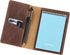 Leather Journal Cover - Compatible with 3.5" x 5.5" Pocket Size Notebook, Brown with Pen Loop