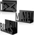 Desktop Mail Letter Holder, 3 Pieces Black Bills Organizer, Modern Cutout Envelope Design for Home Office
