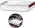 Clear File Storage Box with Lids, A4 Storage Box for 8"x11" Paper, Stackable Magazine File A4 Paper Project Case Bins,
