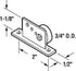 Prime-Line M 6035 Tub Enclosure Roller and Bracket Assembly, 3/4 In., Flat Edge Nylon Tire, Steel Ball Bearings, Extruded Aluminum Bracket (2 Pack) by PRIME-LINE