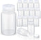 Zhehao 30 Pcs 4 oz Polypropylene Wide Mouth Reagent Bottle, Small Water Bottle with Lid, Empty Sealed Leakproof HDPE