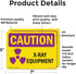 (2 Pack) OSHA Caution Radiation Sign, 7 Inch X 5 Inch Vinyl Label Decal Sticker, Weather Resistant, UV Protected