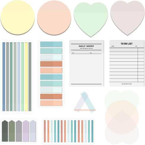 BAYTORY 1060 Sheets Transparent Sticky Tabs, Clear Sticky Notes Markers for Book Annotation and School