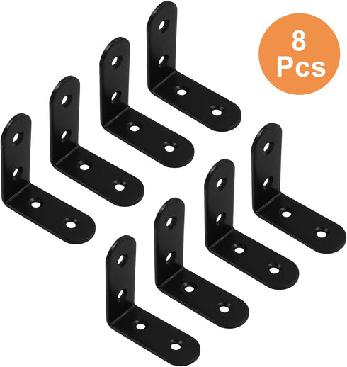 Zorveiio 8 1.8" 1.8" 90 32 Pcs L Bracket Corner Brace x Metal Corner Bracket Degree Right Angle for Shelves Chair