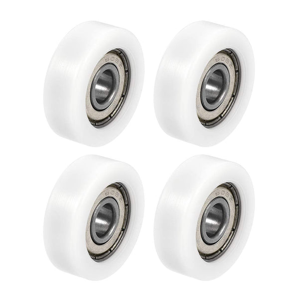 uxcell 608ZZ Ball Bearing Guide Pulley Roller Round Wheel, 8x30x10mm, Double Metal Shielded, 4pcs