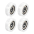 uxcell 608ZZ Ball Bearing Guide Pulley Roller Round Wheel, 8x30x10mm, Double Metal Shielded, 4pcs