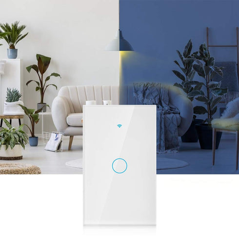 Remote Switch with Highly Sensitive Touch Keys, Suitable for Google, 1-Way AC (White)