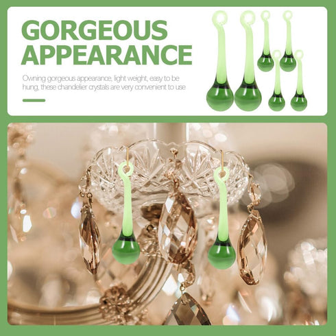 2pcs Wedding Decor Crystal Chandelier Hanging Crystal Icicle Pendant Chandelier Teardrop Prisms Drops Lamp Candle