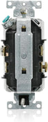 Leviton 8300-OIG 20-Amp, 125V, Narrow Body Duplex Receptacle, Straight Blade, Hospital Grade, Isolated Ground, Orange