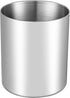 Silver Pencil Holder for Desk, 304 Stainless Steel Pen Cup, Makeup Brush Holder, Stationery Organizer