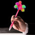 Toyvian 9 Pcs Stress Ball Ballpoint Pens, Fun Sea Urchin Shaped Pens, Cute Cartoon Ink Gel Pens for Christmas Gifts