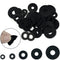 200 Pcs Flat Rubber Washers Assortment Kit: RonJea Black Rubber Flat Washer for Bolts, Faucets, and Plumbing