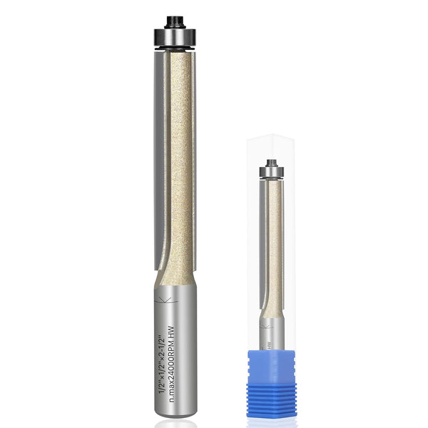 EASEWORK TOOL 1/2" Shank Flush Trim Router Bit, Professional Carbide Tipped Extra