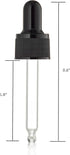 Glass Eye Droppers for Essential Oil, 15ml (1/2 Ounce), Compatible with Most 15 ml Essential Oil Brands