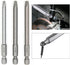 9pcs (3 Sets) 1/4 Inch Hex Shank Magnetic Square Head Screwdriver Bits Set for Electric Screw Driver Kit