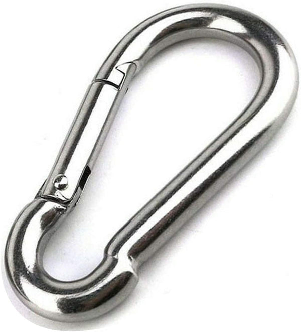 Large Heavy Duty Carabiner Clip, 5-1/2 Inch Stainless Steel Spring Snap Hook for Outdoor Living, Gym, Boating