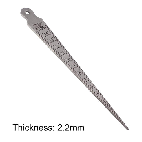 Wolfride Taper Gauge, 1-15mm Feeler Gauge, Metric and Imperial Stainless Steel