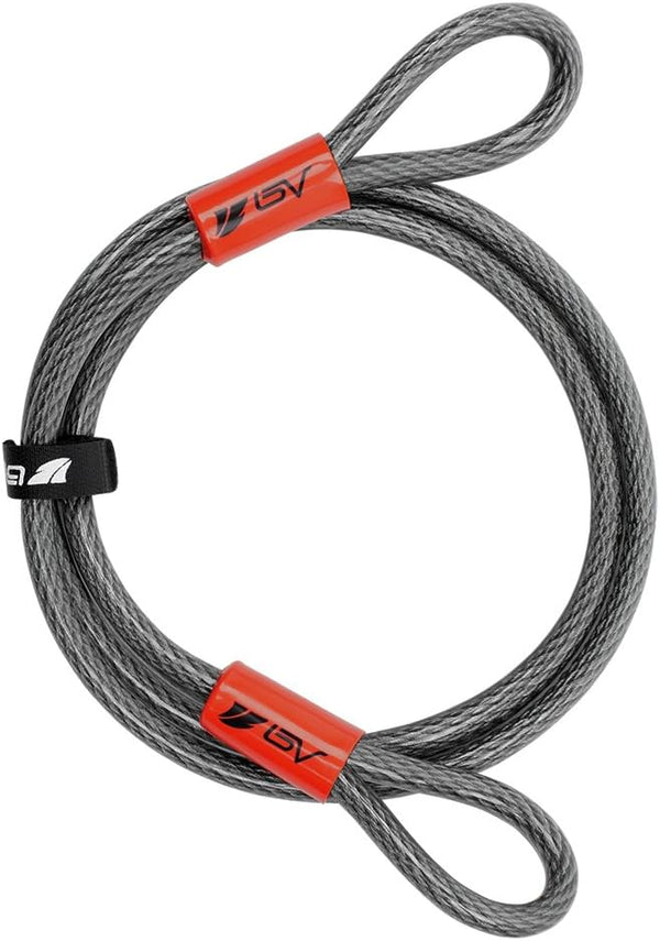 BV 7FT Heavy-Duty Security Cable Lock with Loops Extra Thick 10mm (3/8")