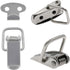 Zorfeter Small Stainless Steel Spring Loaded Toggle Lock Clasp Buckle Latch, Pack of 10 with Mounting Screws