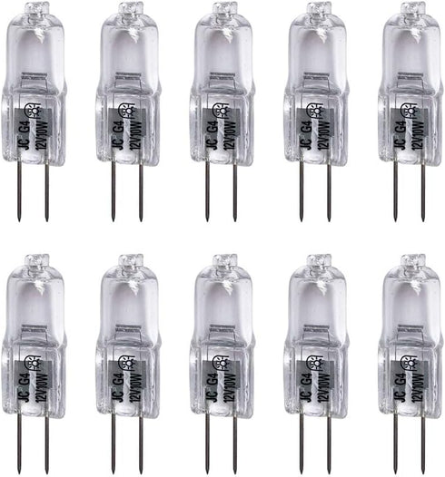 VSTAR 10 Watt T3 G4 Base 12 Volt Light Bulb, 10 Pack, 2900K Landscape
