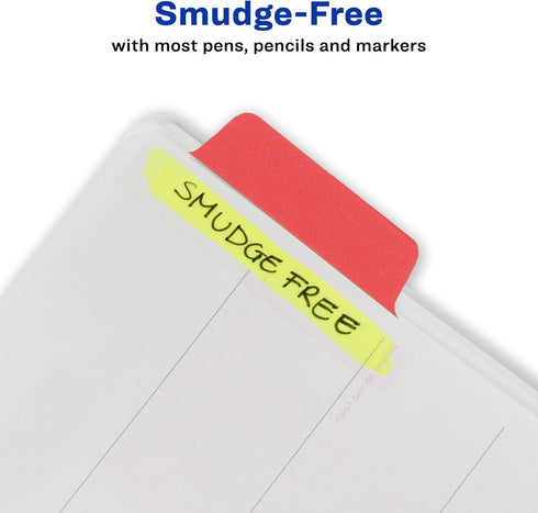 Avery Margin Ultra Tabs - 2.5" x 1", 24 Repositionable Page Tabs, Assorted Colors, 2-Side Writable