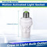 Bulb E26/E27 Bulb Room(4pack) PIR Motion Sensor Light Socket Smart Screw in Light Outlet Compatible with Motion