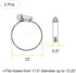 2Pcs 12" Diameter Adjustable 304 Stainless Steel Duct Clamps, Hose Clamp Pipe Clamp for Air Ducting
