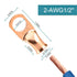 10PCS Battery Cable Ends, 2 Gauge Wire Connectors 1/2 Copper Wire Lugs, Bare Copper Eyelets with Heat Shrink Tubing by HOUSUN