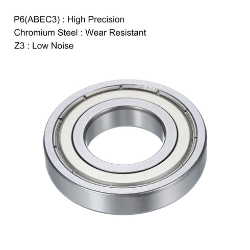 uxcell 4 Pcs 16004-2Z Deep Groove Ball Bearing, High Carbon Chrome Steel Z3 Double Rubber Sealed, 20mm x 42mm x 8mm