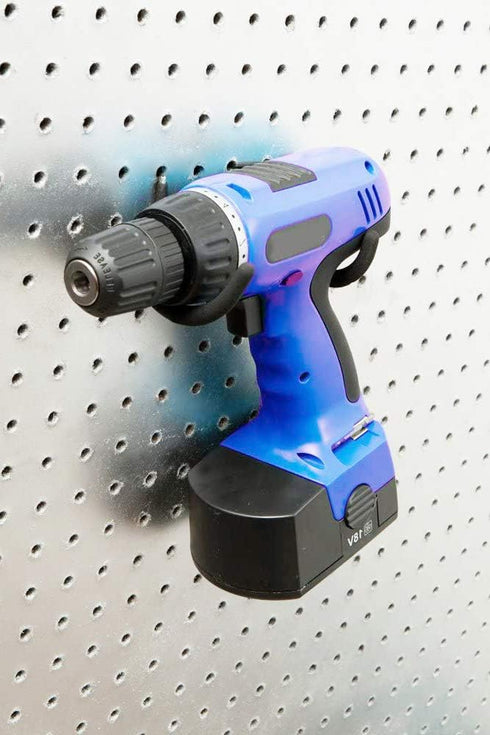 5PCS Pegboard Drill Holder with Double Hooks and Accessories Bag for Power Tools