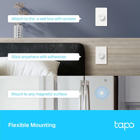 Tapo Dimmer 3-Way 1+ TP-Link Smart Button | Wireless Remote Switch | Control | Tap & Rotate HUB Required | Year Battery