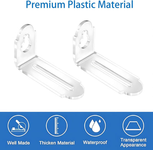 10Pcs 90 INCREWAY L-Shape Brackets Transparent Clear Acrylic Corner Bracket Degree Support Shelf Corner Brace Right