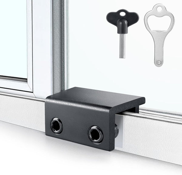 ZRFCXE Window Locks,4 Pack Sliding Window Locks with Key for Vertical &