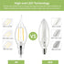 Bulbs Dimmable, E12 40W CA10 5000K 24 Pack Sigalux Candelabra LED Chandelier Flame Tip Candle Light, Daylight